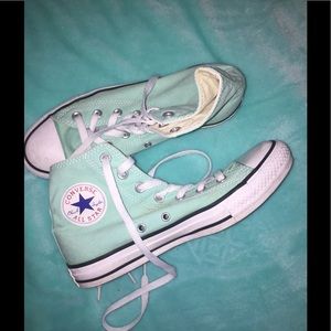 Turquoise High Top Converse