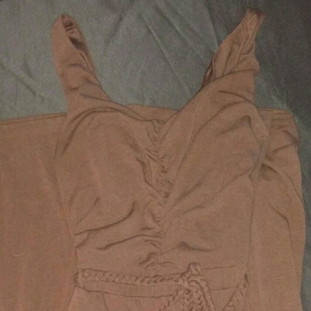 Brown Cotton pant jumpsuit