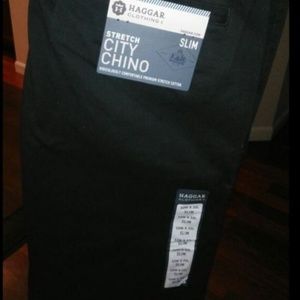 Brand new black pants Haggar slim for men