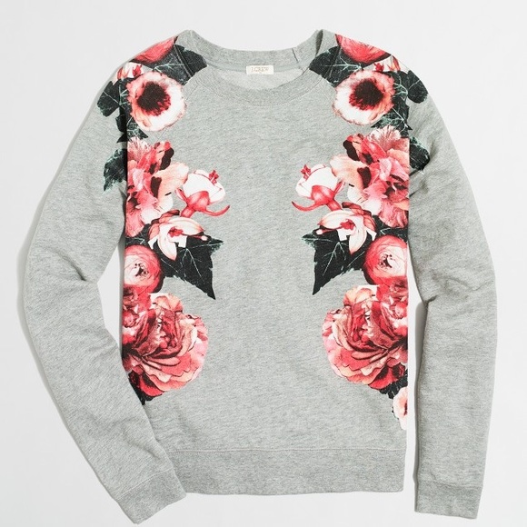 J. Crew Tops - J. Crew floral sweatshirt
