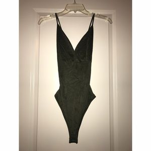 NWT suede bodysuit