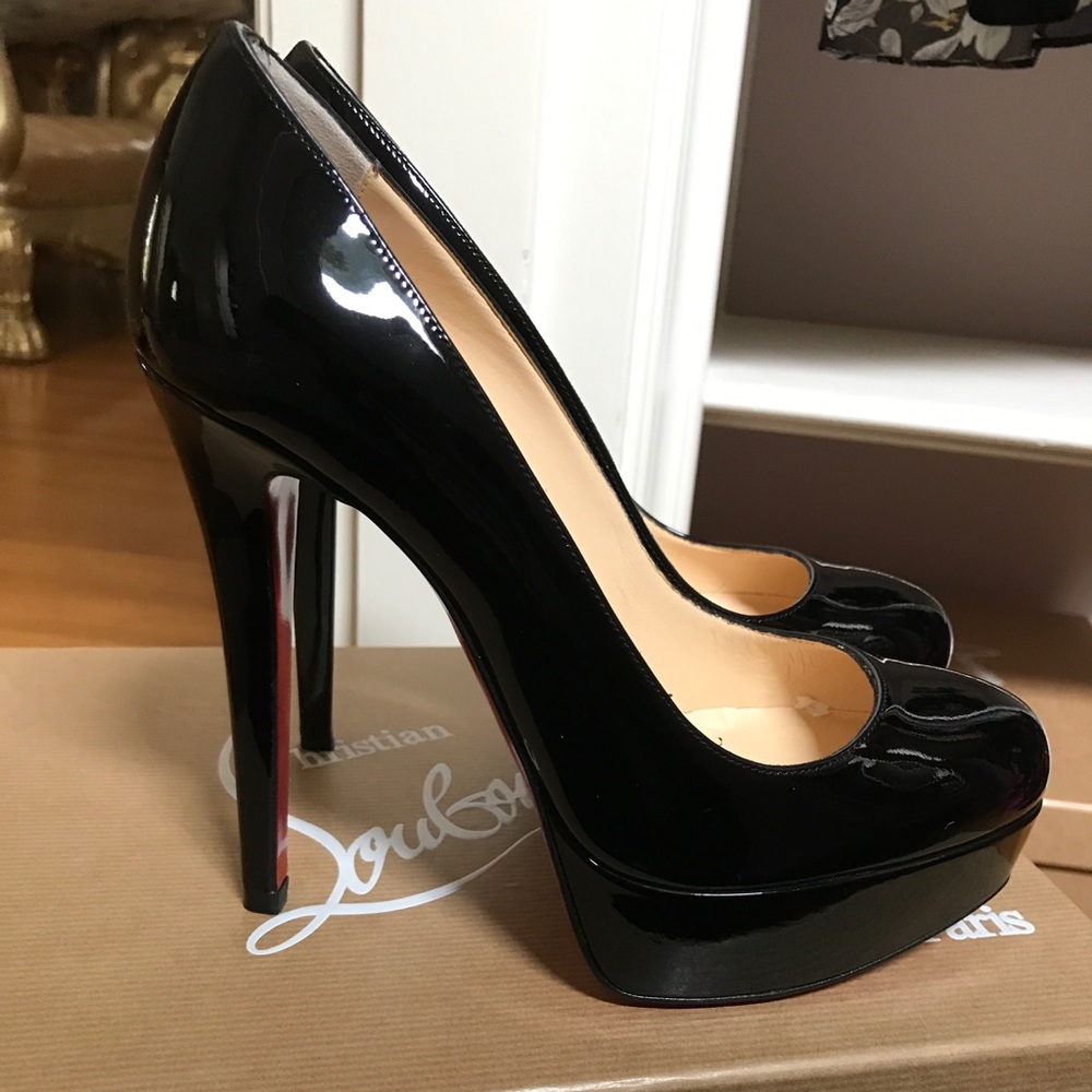 Christian louboutin Bianca 140 black patent heel