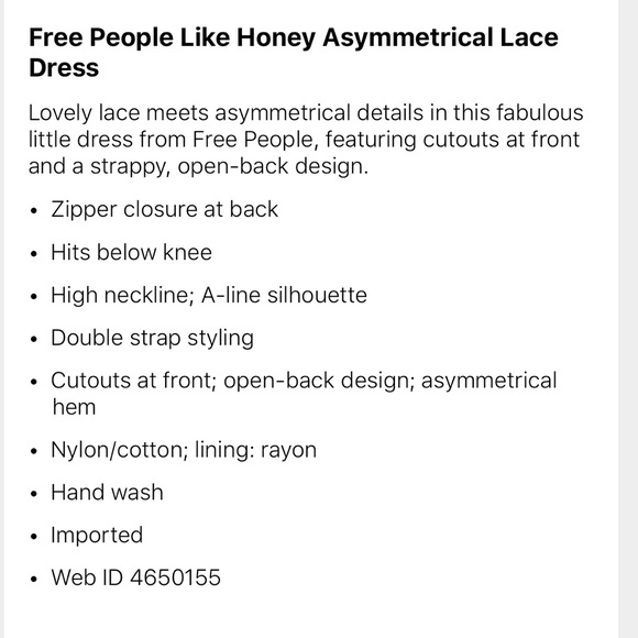 Free people lace dress - Picture 5 of 5