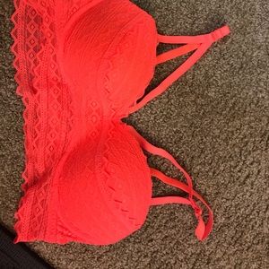 Bright orange bra