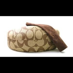 Coach Original Brown Monogram Glasses Case