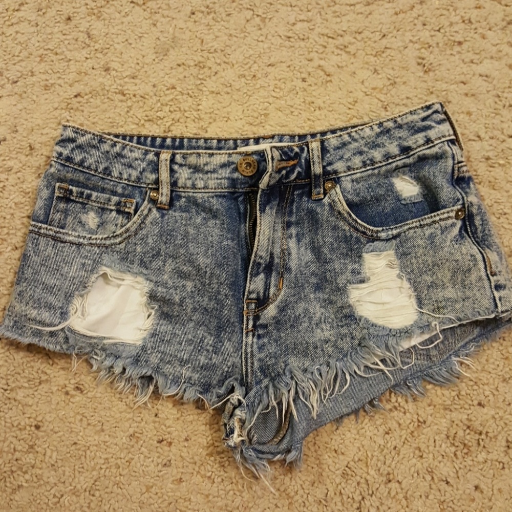 High-rise Denim Shorts