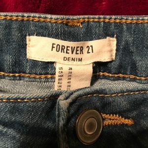 Forever 21 Denim, 5-Pocket, Zip Skinny, US 28,
