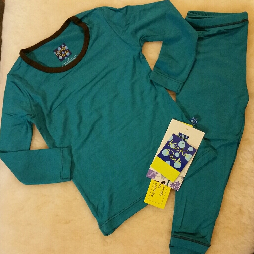 Kickee Pants Long Sleeve Set - Bay with Bark