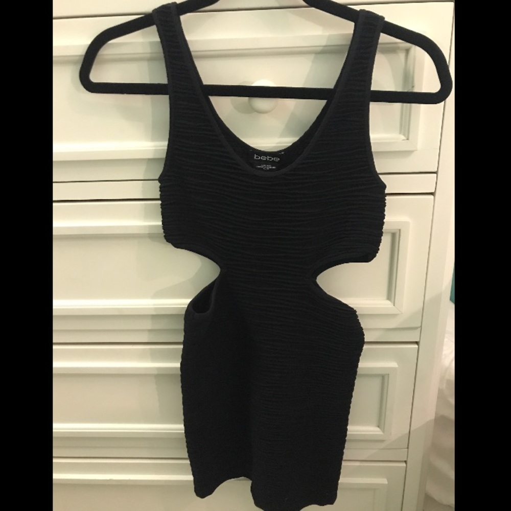 Black BEBE Cutout Dress