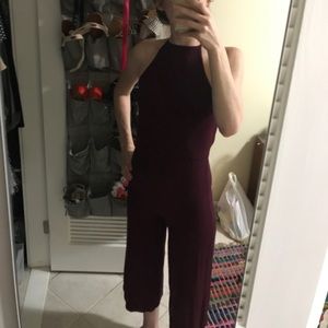 Wine burgundy romper jumpsuit