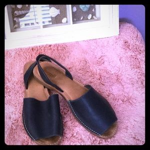J Jill Menorca Navy Leather Sandals