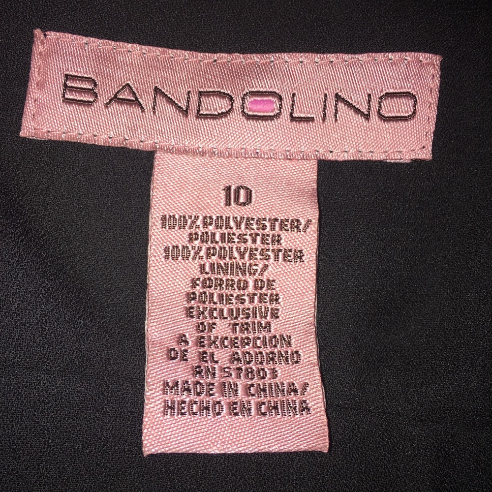 BANDOLINO BLACK CROCHET STRAP DRESS - Picture 7 of 7