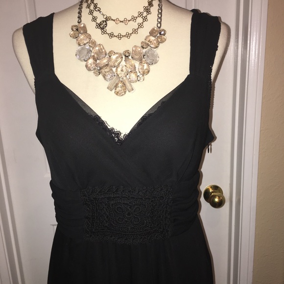BANDOLINO BLACK CROCHET STRAP DRESS - Picture 5 of 7