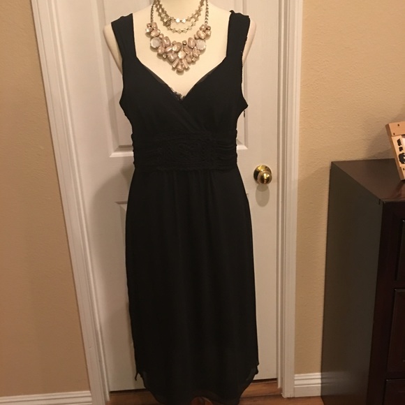 Bandolino Dresses & Skirts - BANDOLINO BLACK CROCHET STRAP DRESS