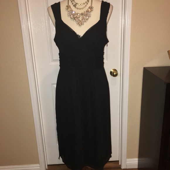 BANDOLINO BLACK CROCHET STRAP DRESS - Picture 2 of 7