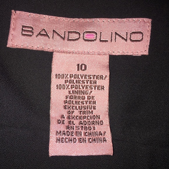 BANDOLINO BLACK CROCHET STRAP DRESS - Picture 7 of 7