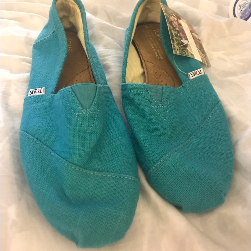 Turquoise Size 9 Toms Shoes