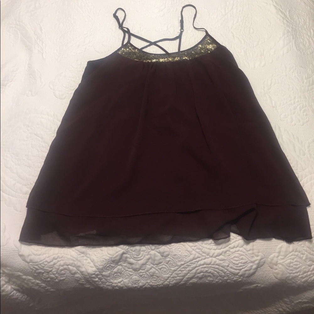 Burgundy top