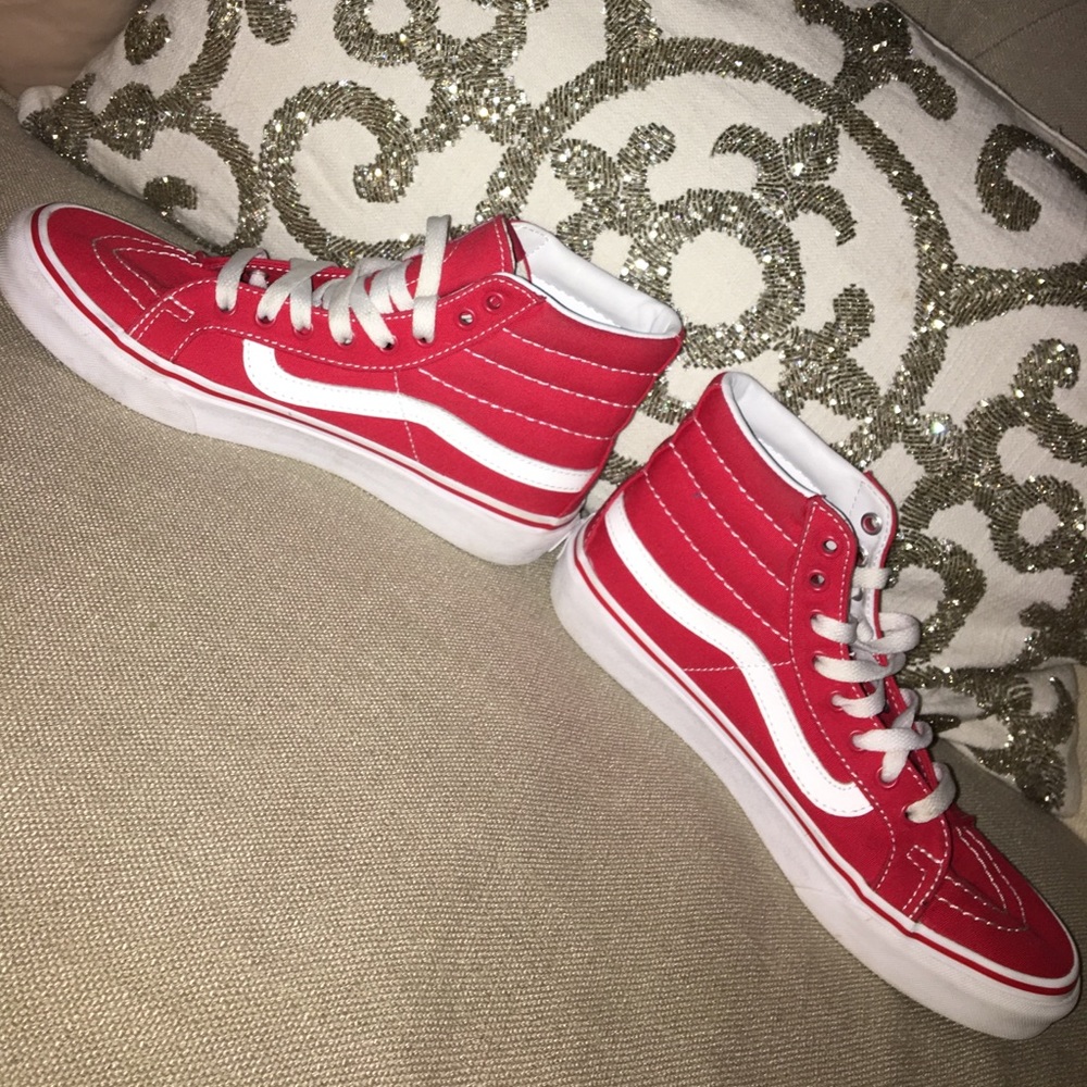 ❤️Vans; Canvas Sk8-Hi Red Shoes❤️