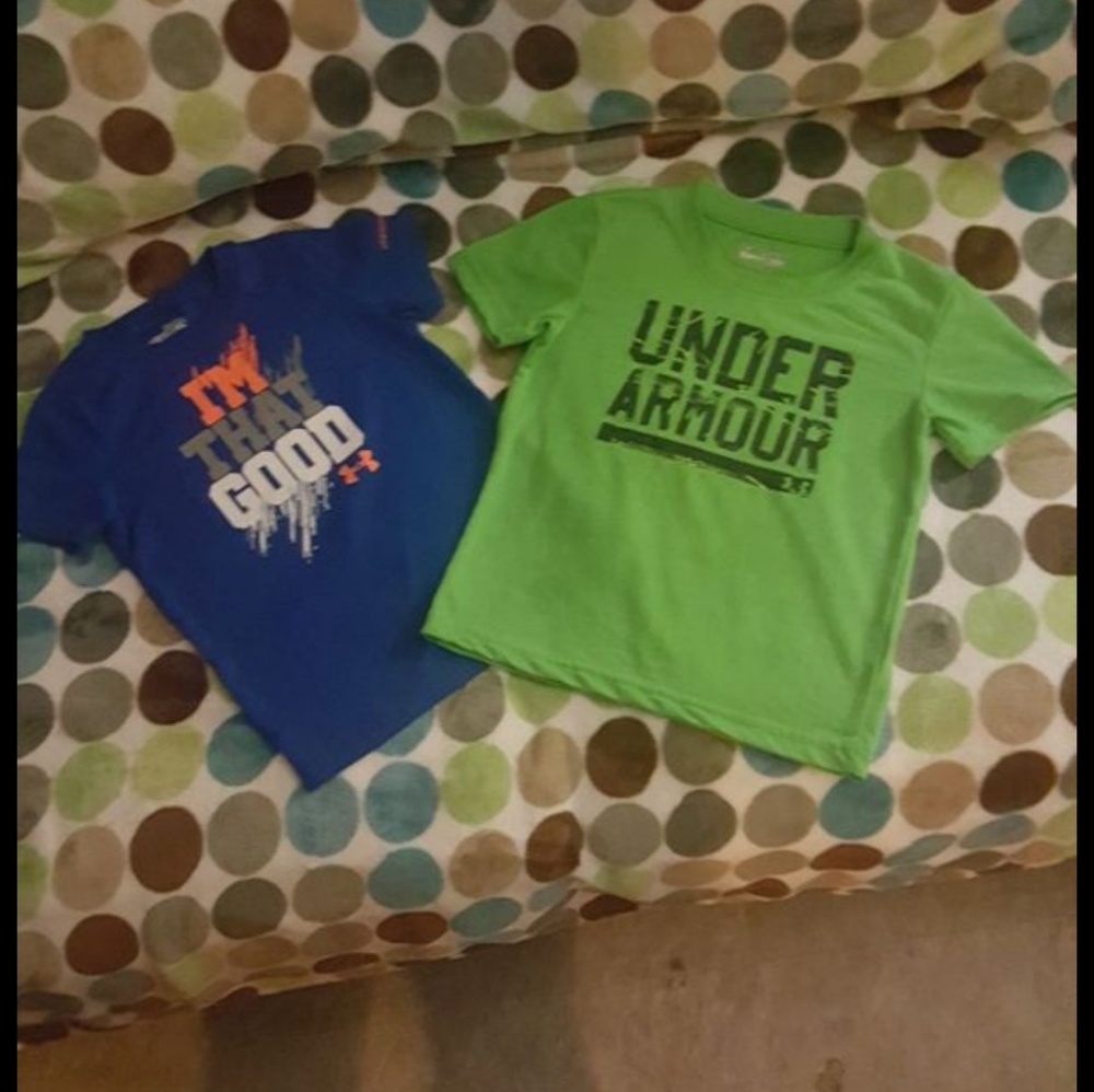 Two UNDER AURMOUR shirts for kids