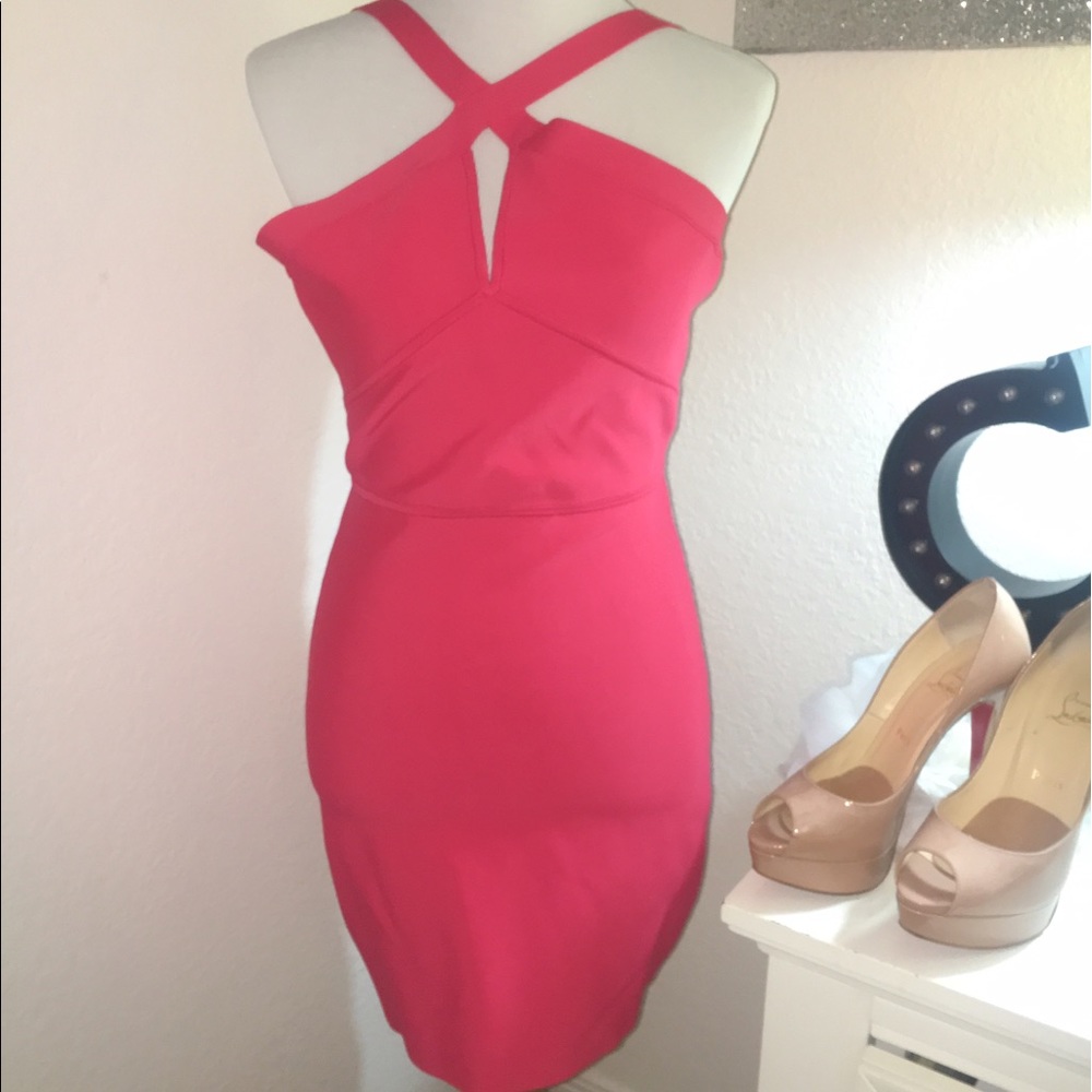 Dark coral BCBg Bandage dress size 8