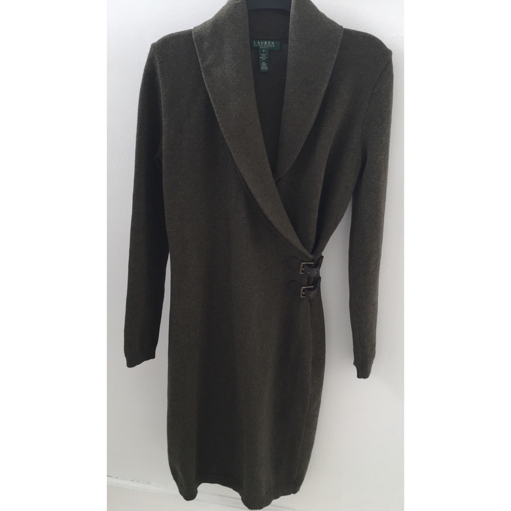 Lauren by Ralph Lauren Shawl Collar Sweater Dress