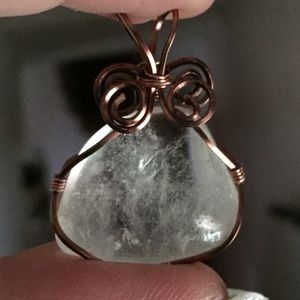 Tumbled Quartz Crystal Pendant