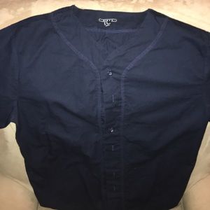 Navy Blue Forever 21 Men's Baseball Jersey