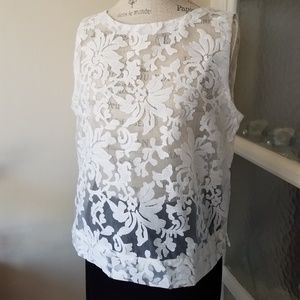 Banana Republic Sheer Brocade Top (nwt) - Size M