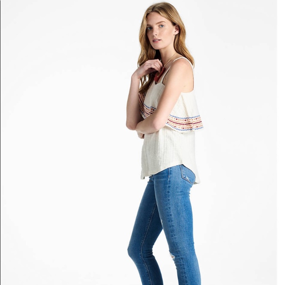 Embroidered One-Shoulder Blouse - Picture 3 of 7