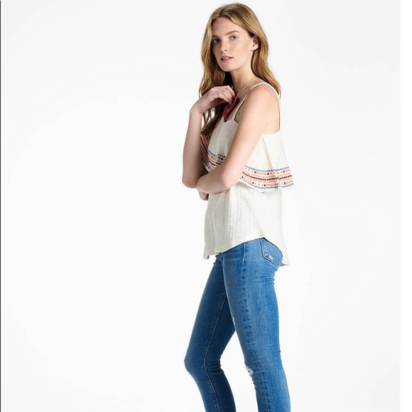 Embroidered One-Shoulder Blouse - Picture 3 of 7