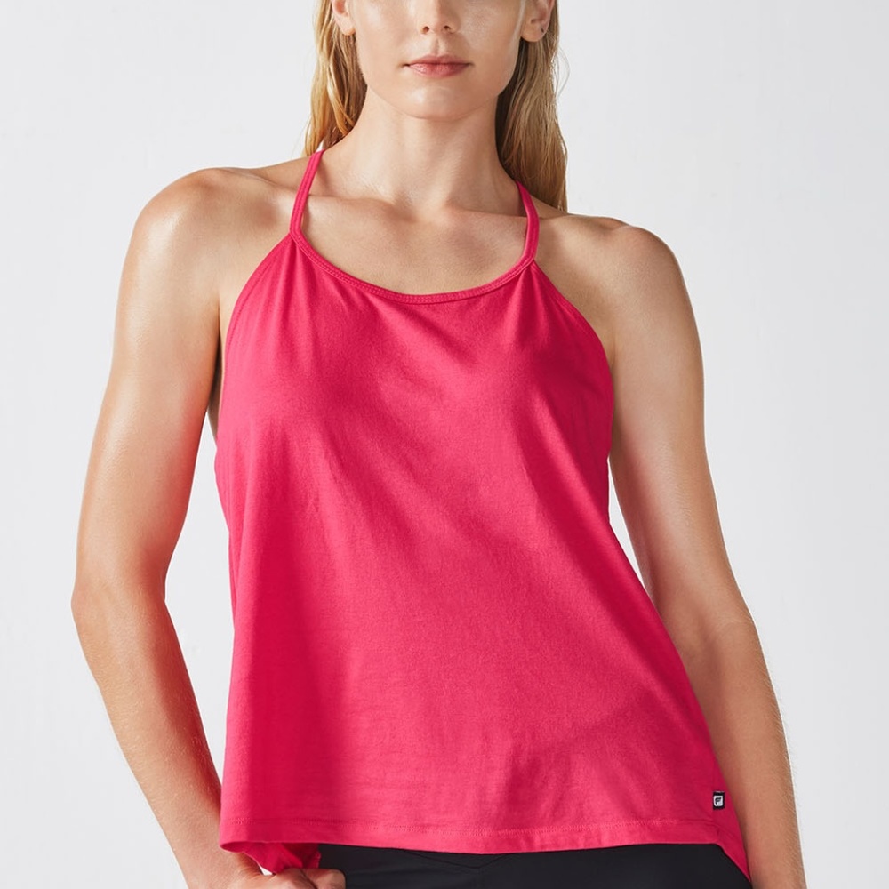 Fabletics Stylish Open Draped Back Tank