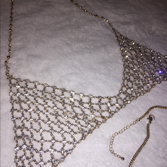 Jewelry - Diamond bralette - gold