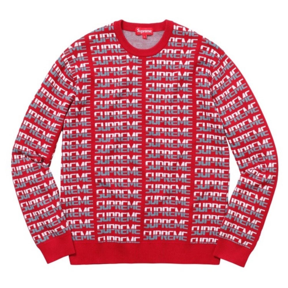Supreme RED REPEAT SWEATER *sold*