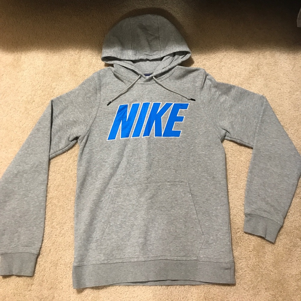 NIKE Hoodie Gray and Blue Men's S