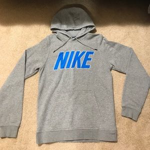 NIKE Hoodie Gray and Blue Men's S