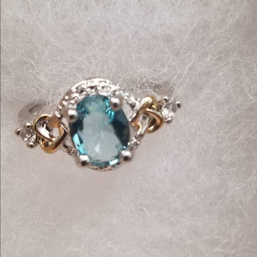 Blue Classic Crystal Ring