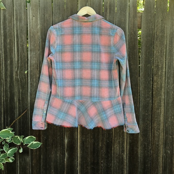 SOLD! Free People corduroy plaid shirt - Picture 6 of 8