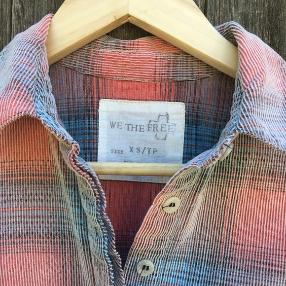 SOLD! Free People corduroy plaid shirt - Picture 5 of 8