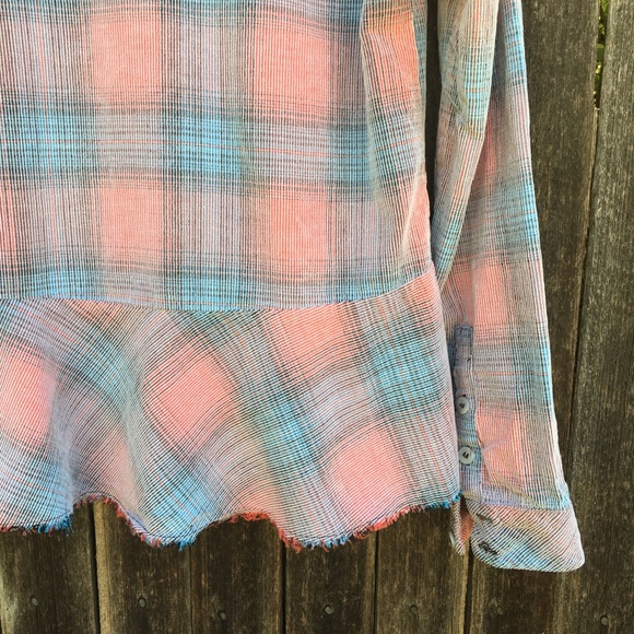 SOLD! Free People corduroy plaid shirt - Picture 7 of 8