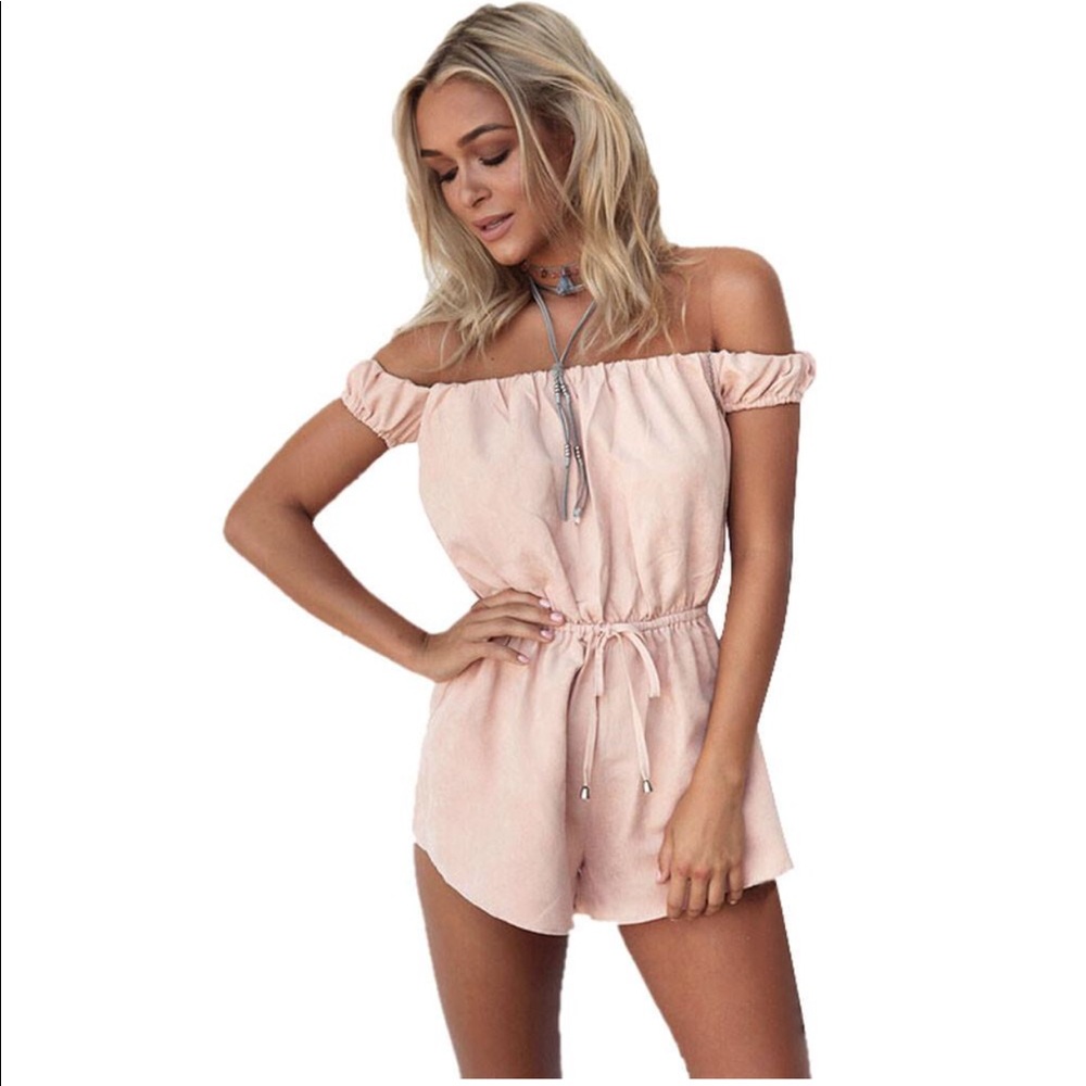 Pantalon off shoulder romper