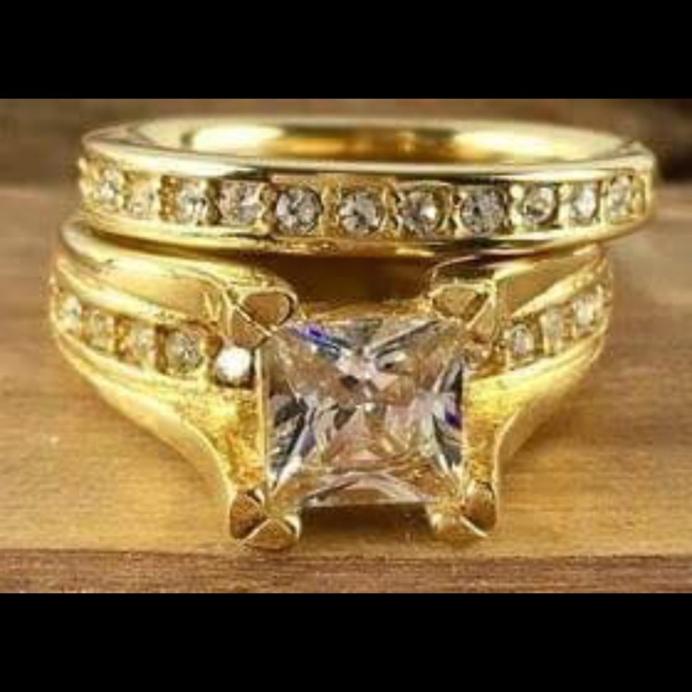 18k Gold Filled Engagement Set