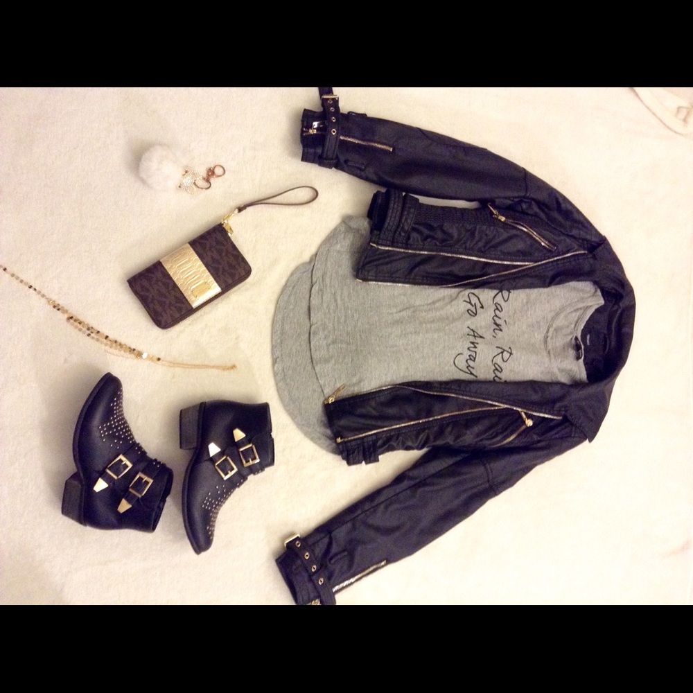 Faux leather F21 jacket ☺️