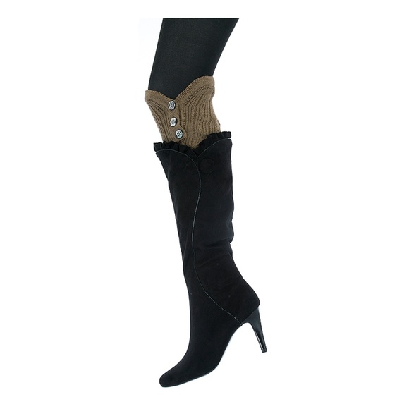 Stripe Knit Leg Warmers Boot Socks - Picture 6 of 8