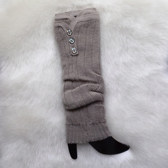 Stripe Knit Leg Warmers Boot Socks - Picture 3 of 8