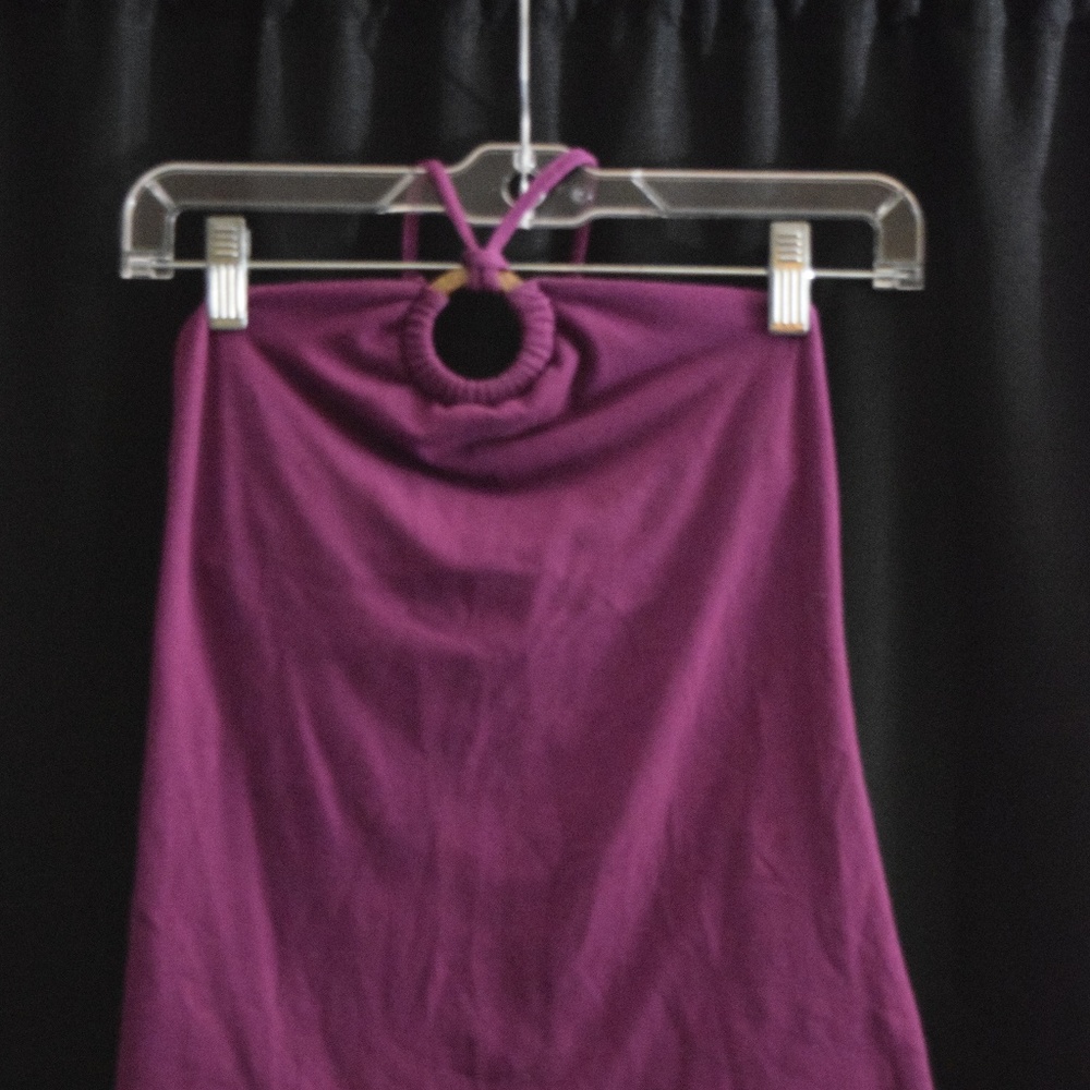 Purple halter top with ring