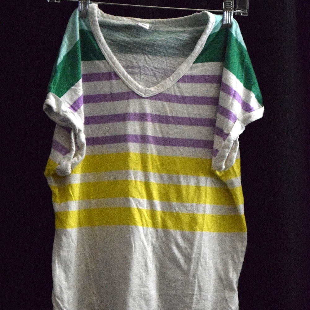 Comfy, bright, and striped tee