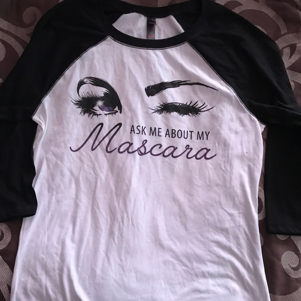 ❗️SOLD❗️🙋🏽YOUNIQUE Mascara💋 Baseball T Shirt - Picture 6 of 8