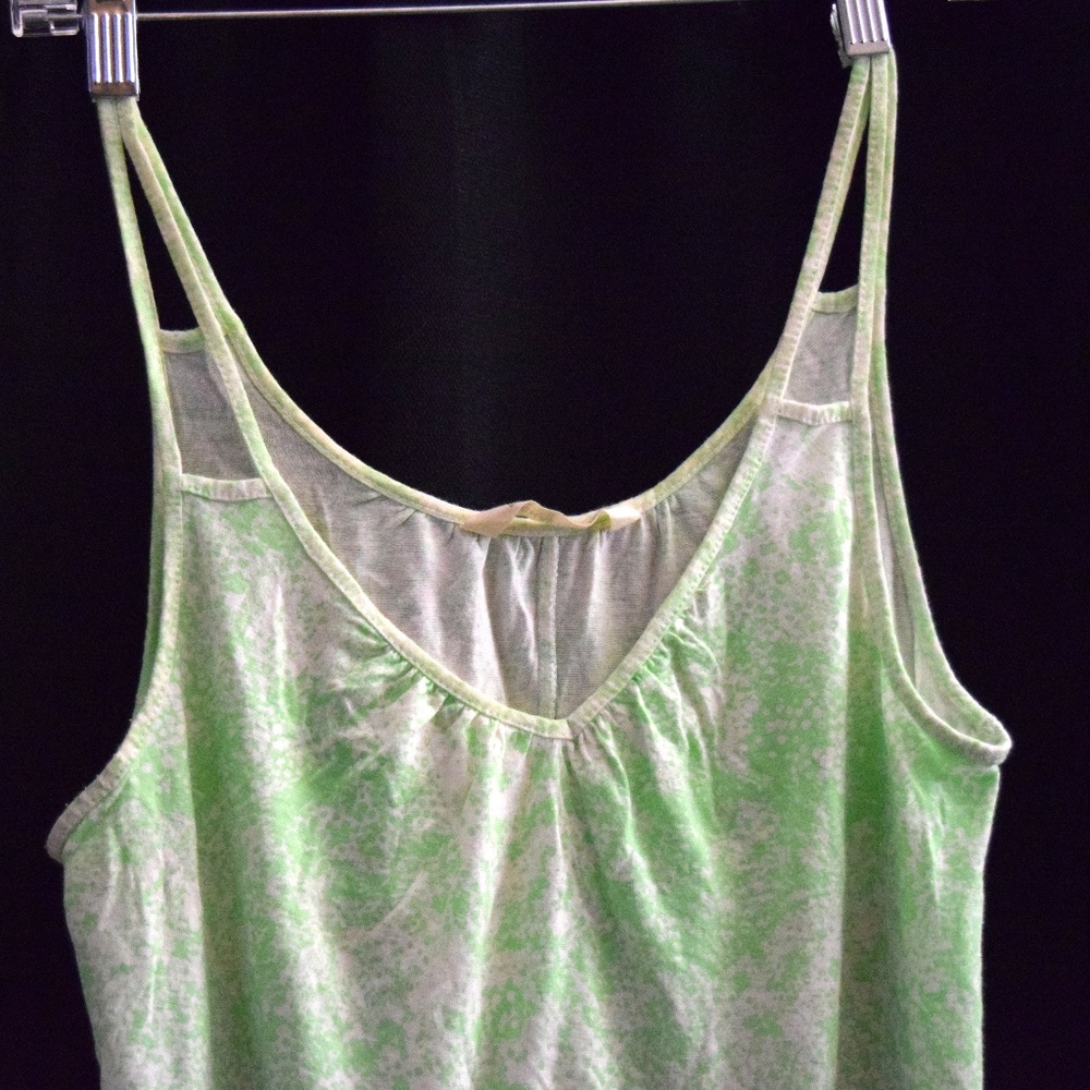 Mint, strappy, patterned tank