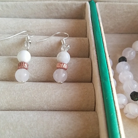 Your Bliss Zone Jewelry - *Sweet Love* Rose Quartz earrings